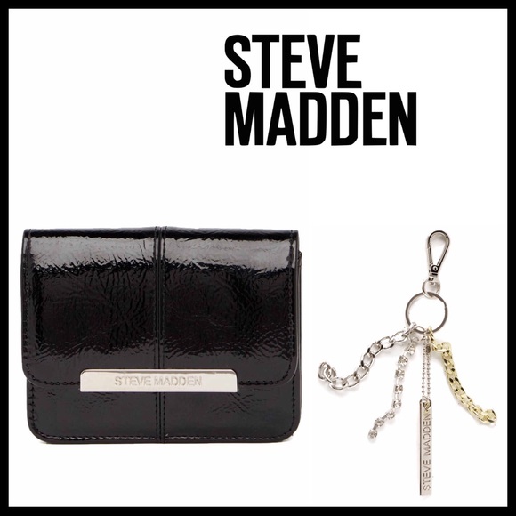 STEVE MADDEN SET BLACK WALLET & KEY CHAIN - Picture 8 of 8